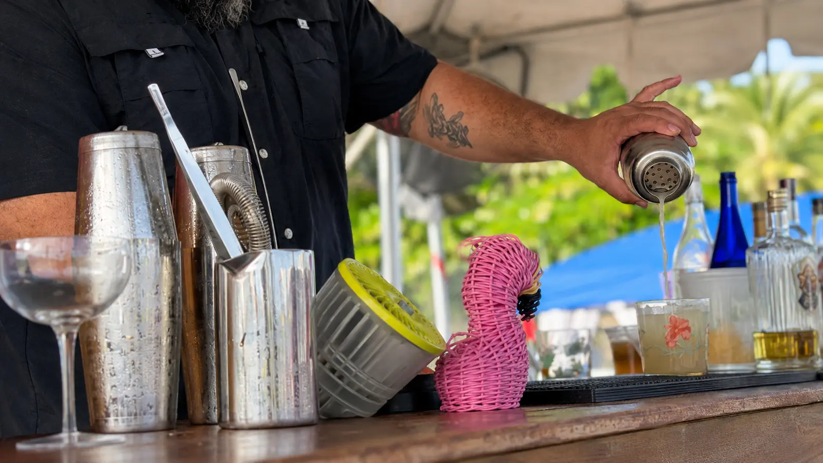 Demostración de mixología y coctelería