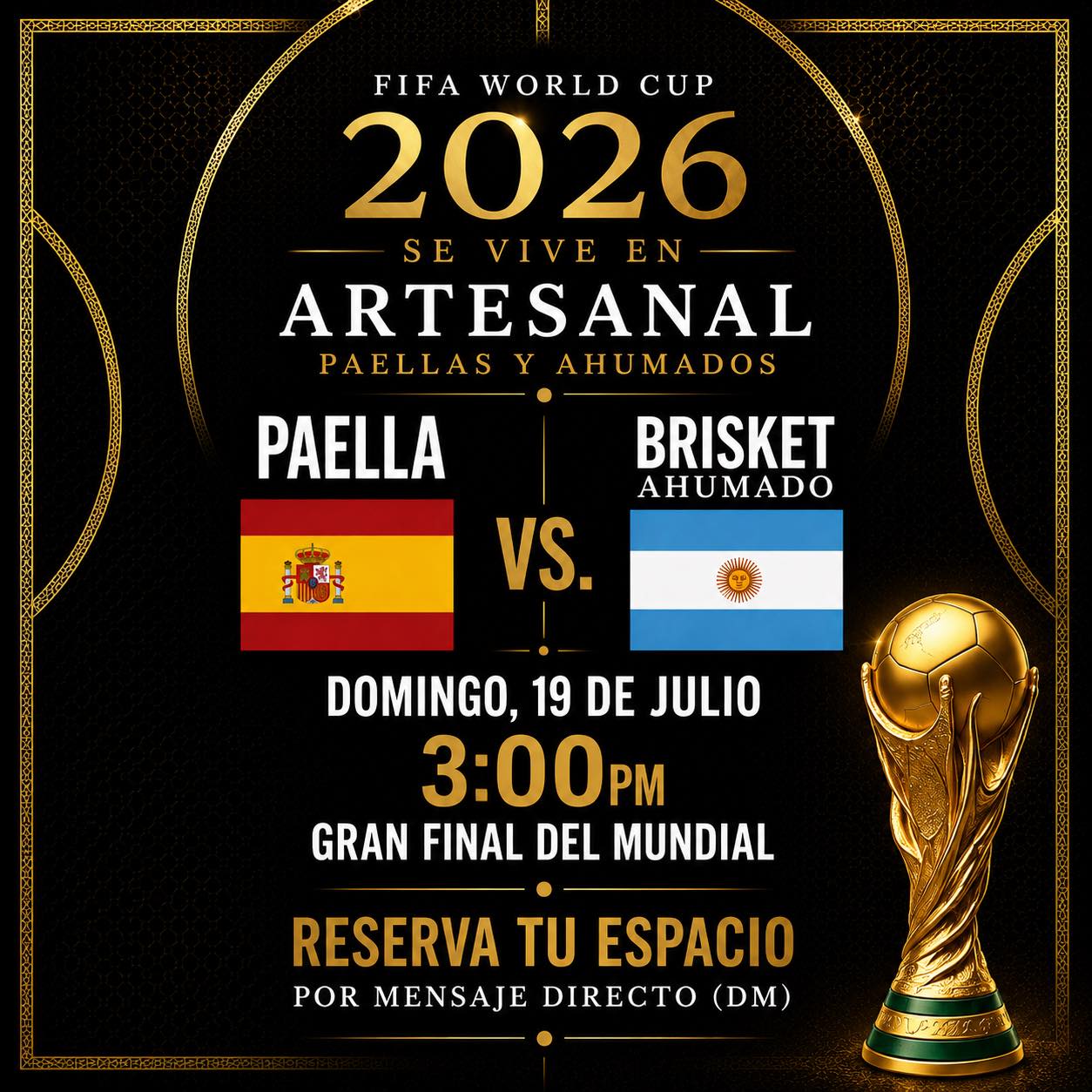 Paella jíbara y brisket para vivir la gran final