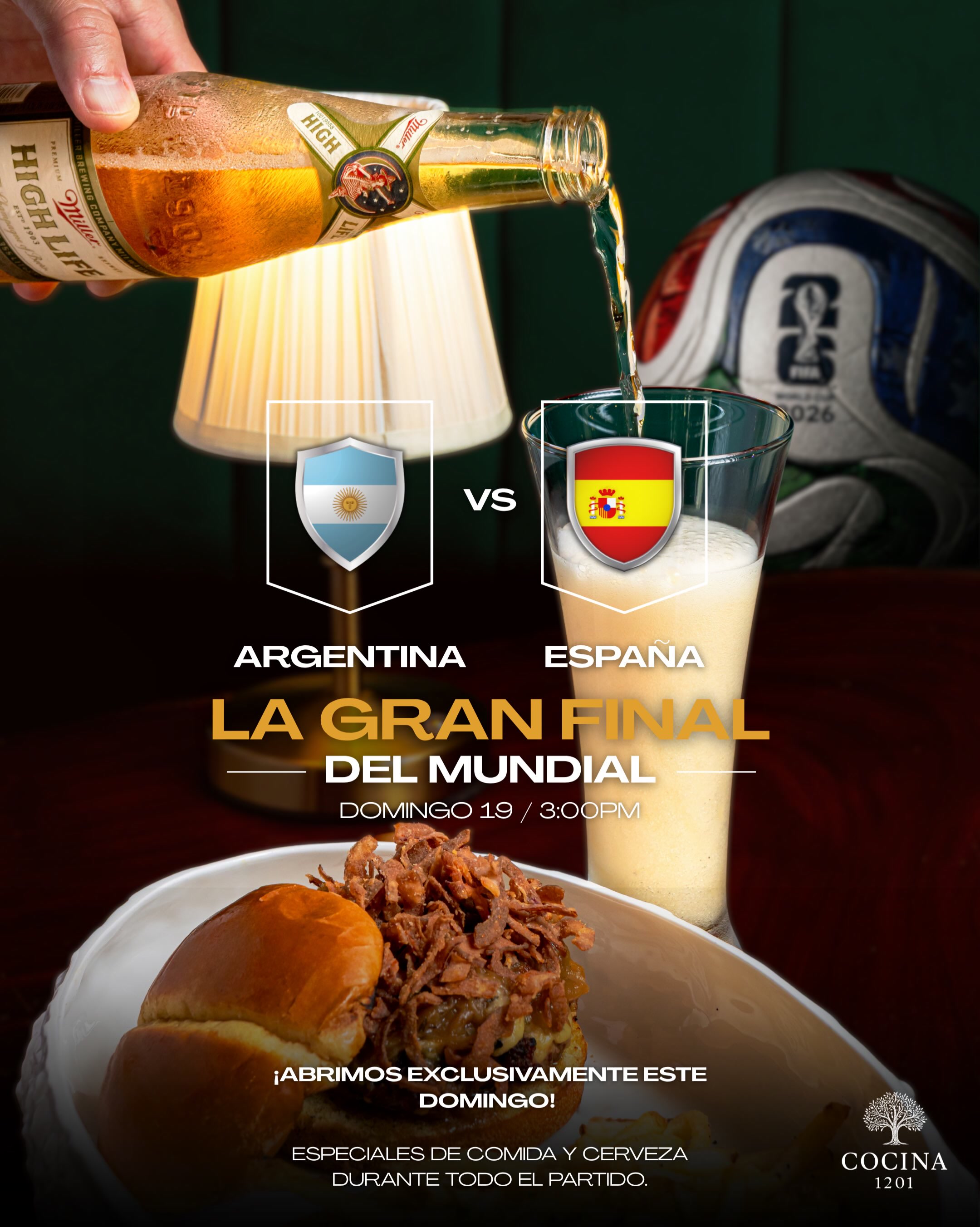 La final mundialista llega con cocina y cerveza fría