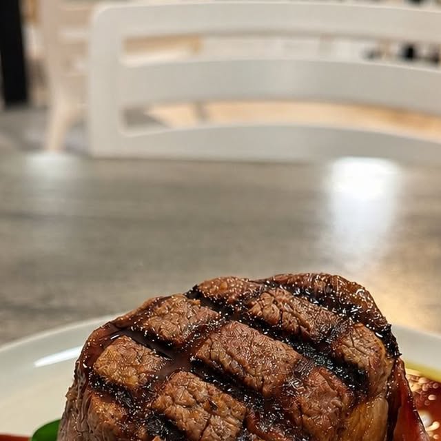 Filete mignon con vegetales salteados