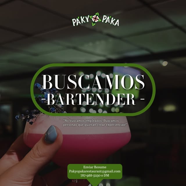 La barra de PA'KY busca talento para crear nuevas experiencias