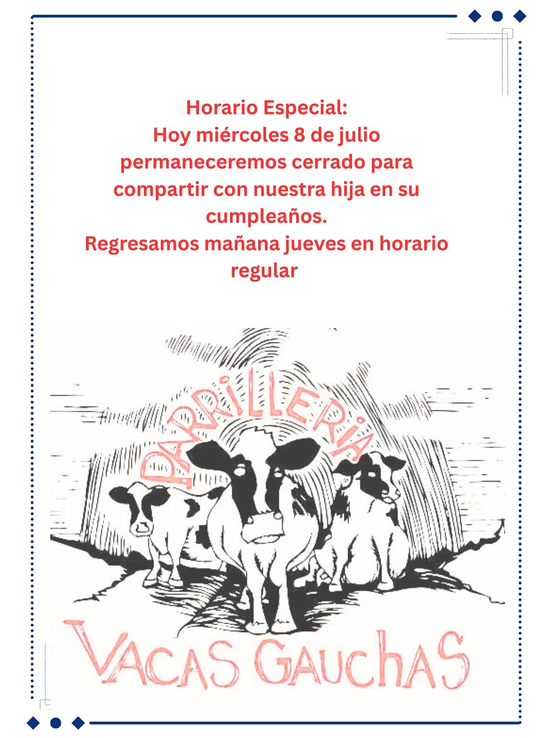 Un día reservado para celebrar en familia
