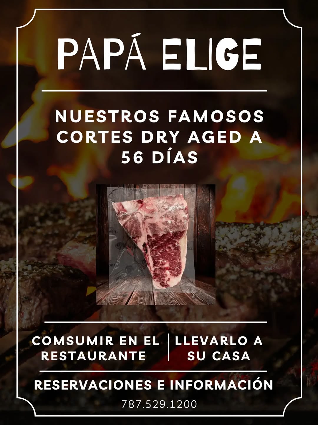 Cortes dry aged con 56 días de maduración