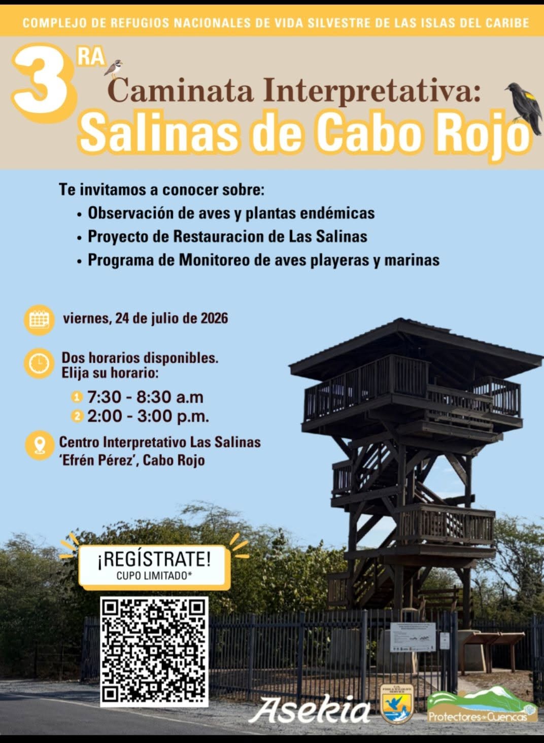 Caminata interpretativa por las Salinas de Cabo Rojo