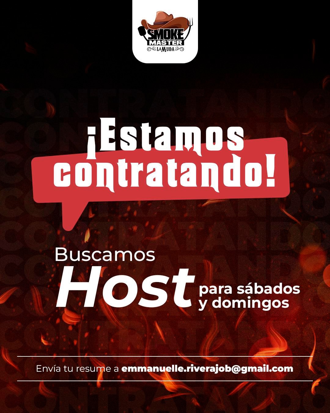 Oportunidad de trabajo para recibir a los visitantes del fin de semana